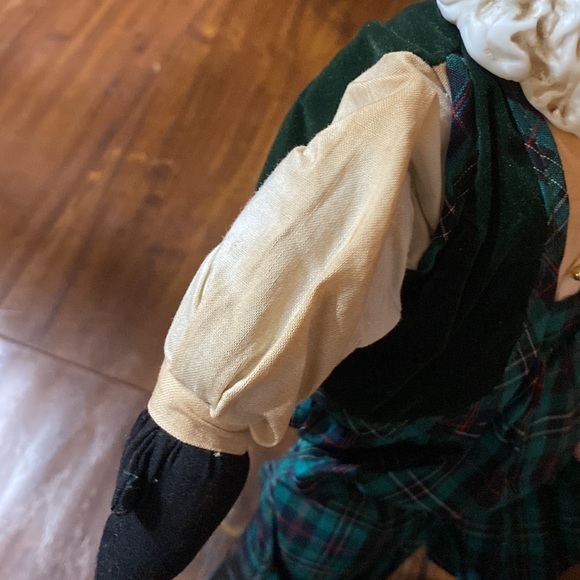 Santa Claus figurine in Green tartan plaid‎ 1994 - Picture 8 of 8